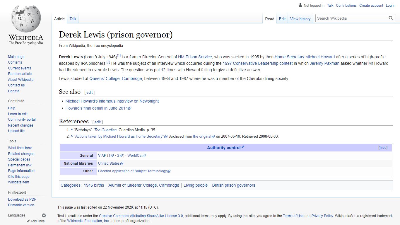 Derek Lewis (prison governor) - Wikipedia